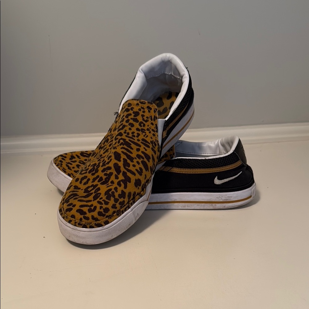 Nike Leopard Print Slip-On Sneakers